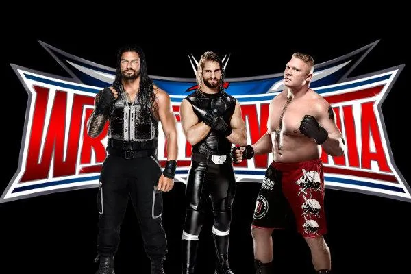 WrestleMania 32 WWE Title Match: Seth Rollins Vs Brock Lesnar Vs Roman  Reigns