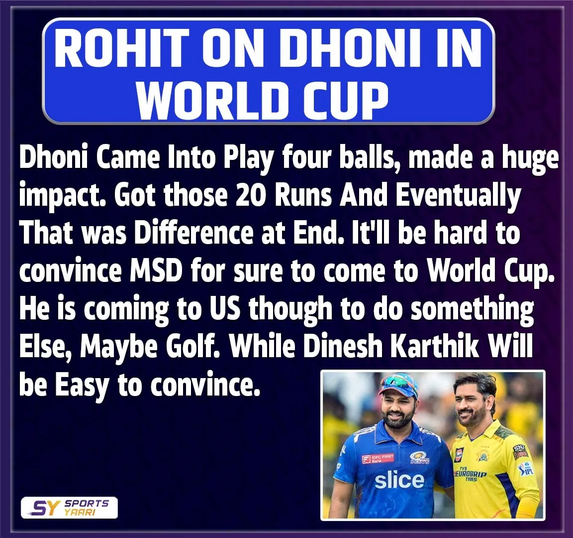 ROHIT PODCAST DHONI