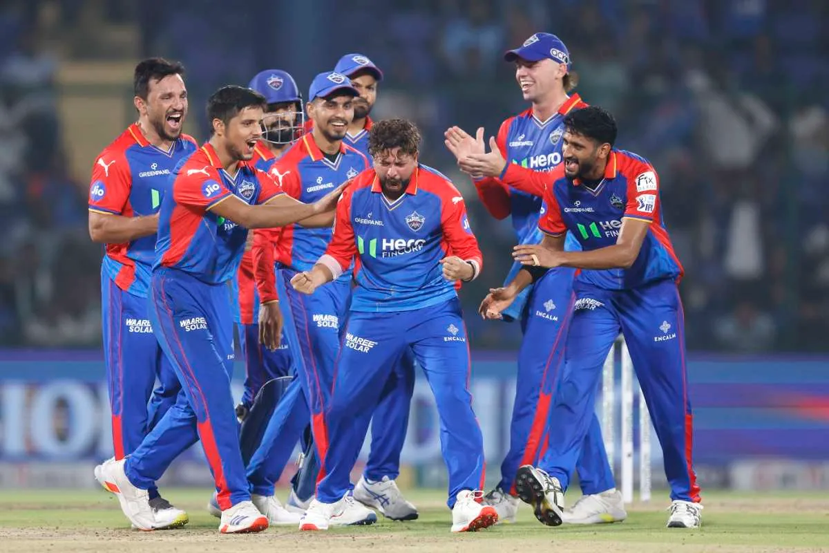 Kuldeep Yadav is pumped after the wicket of Donovan Ferreira |  ESPNcricinfo.com