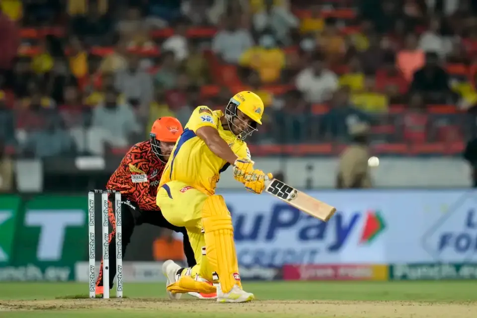 CSK vs KKR: Shivam Dubey in action against SRH