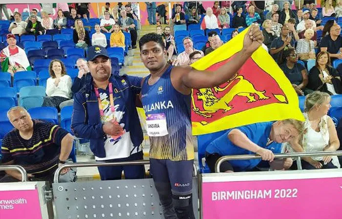 Palitha Bandara recorded a distance of 44.20 meters and won the silver medal for Sri Lanka. Photo collected- sportzpoint.com