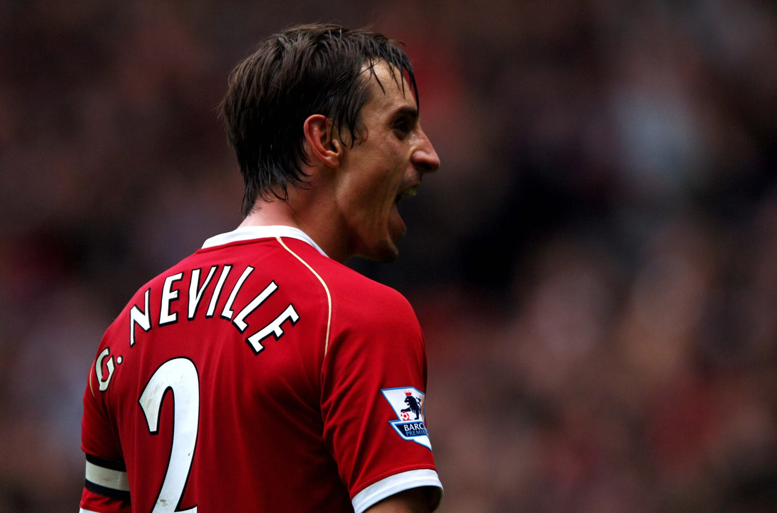 Football jersey numbers: Significance of jersey numbers in football - Gary Neville's No.2 jersey for Manchester United - sportzpoint.com