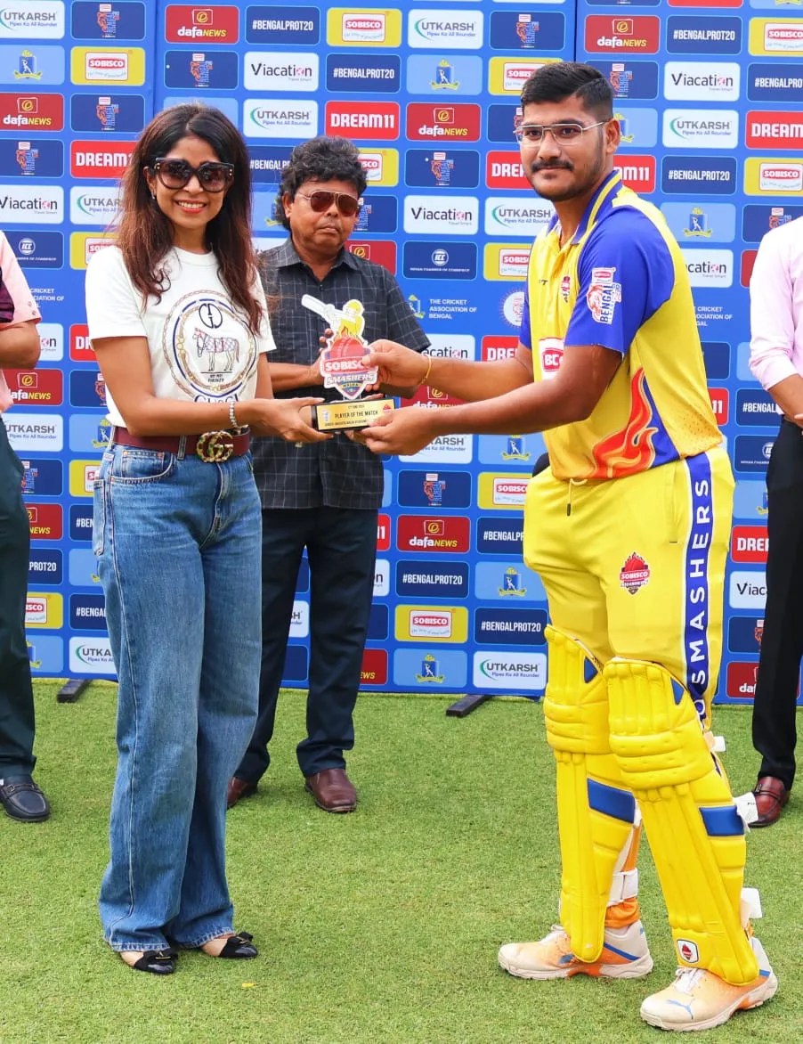 Writtick Chaterjee won the Player of the Match Award for his all-round performance