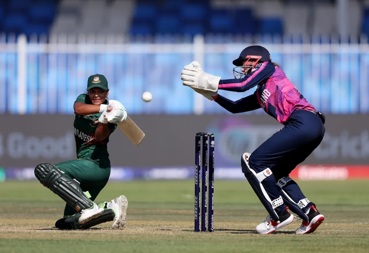 Sobhana Mostary -  Bangladesh vs Scotland - ICC Women's T20 World Cup 2024 - sportzpoint.com