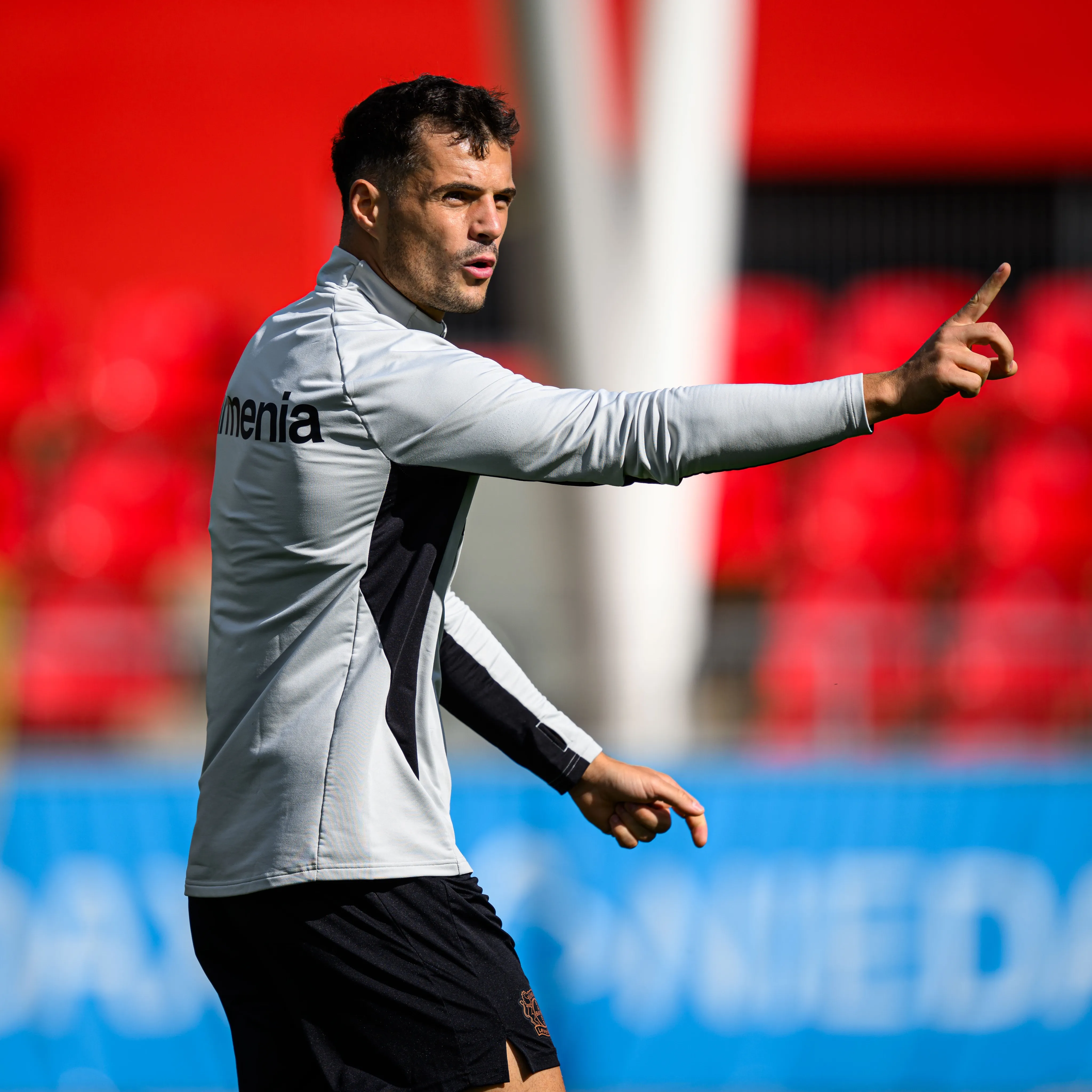 Xhaka in training