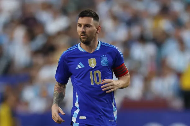 Lionel Messi in action at the International Friendly ahead of the Copa America 2024