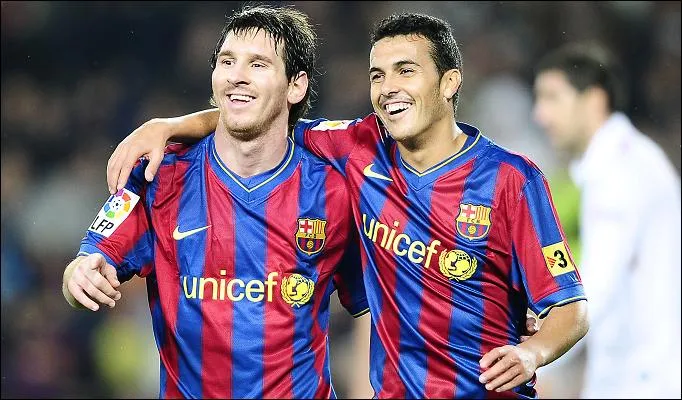 Pedro has played 270 matches with Lionel Messi