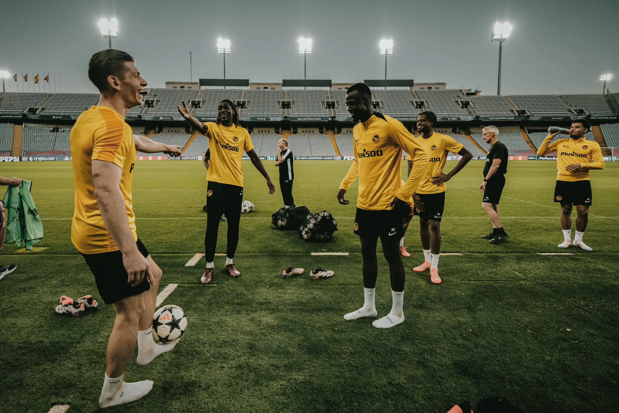 Young Boys training before Barcelona