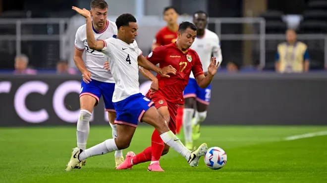 Bolivia in the game against USA