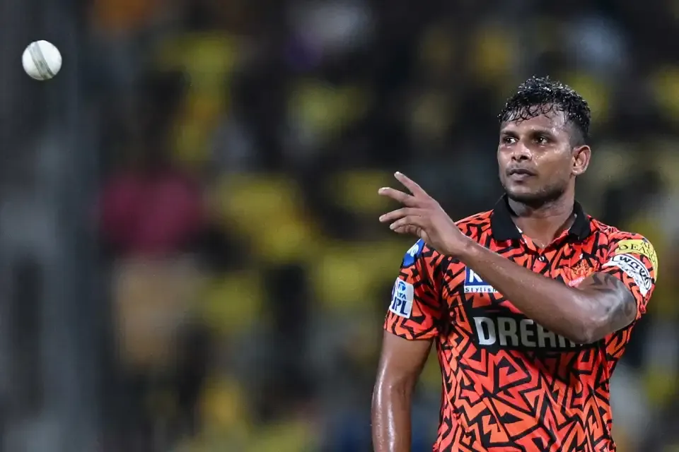 SRH vs RR: Natarajan in action against CSK