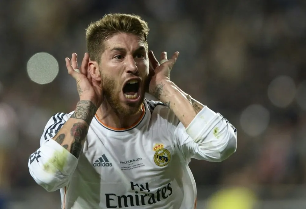 Sergio Ramos is fifth on the list with 2 goals in the UCL Finals