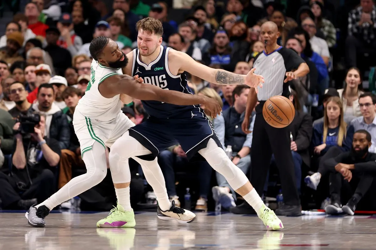 Jaylen Brown and Luka Doncic giving their best in NBA Finals (Game 1) - sportzpoint.com