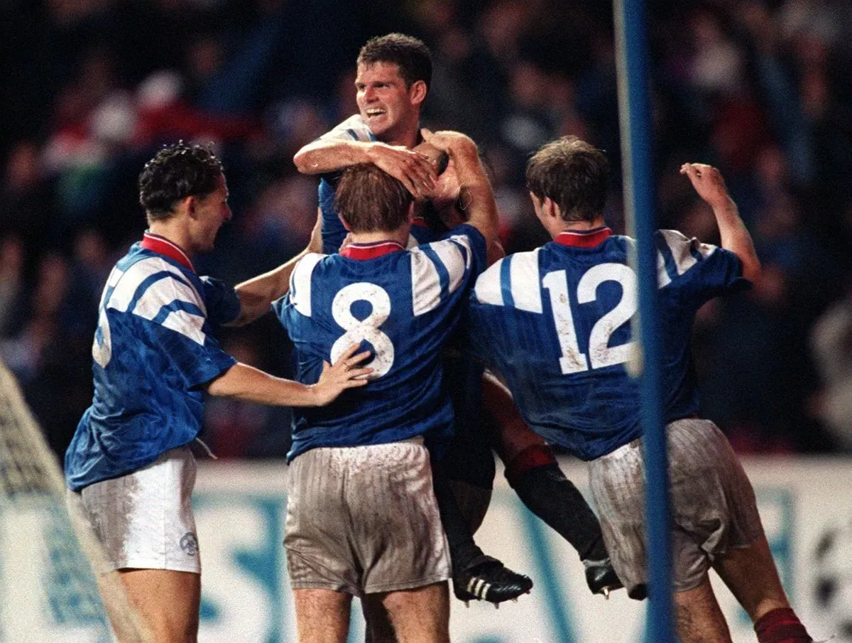 Top Five longest unbeaten runs: Ian Durrant jumps for joy after Mark Hateley's equaliser against Marseille