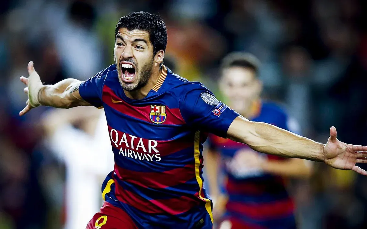 Luis suarez in barcelona colours