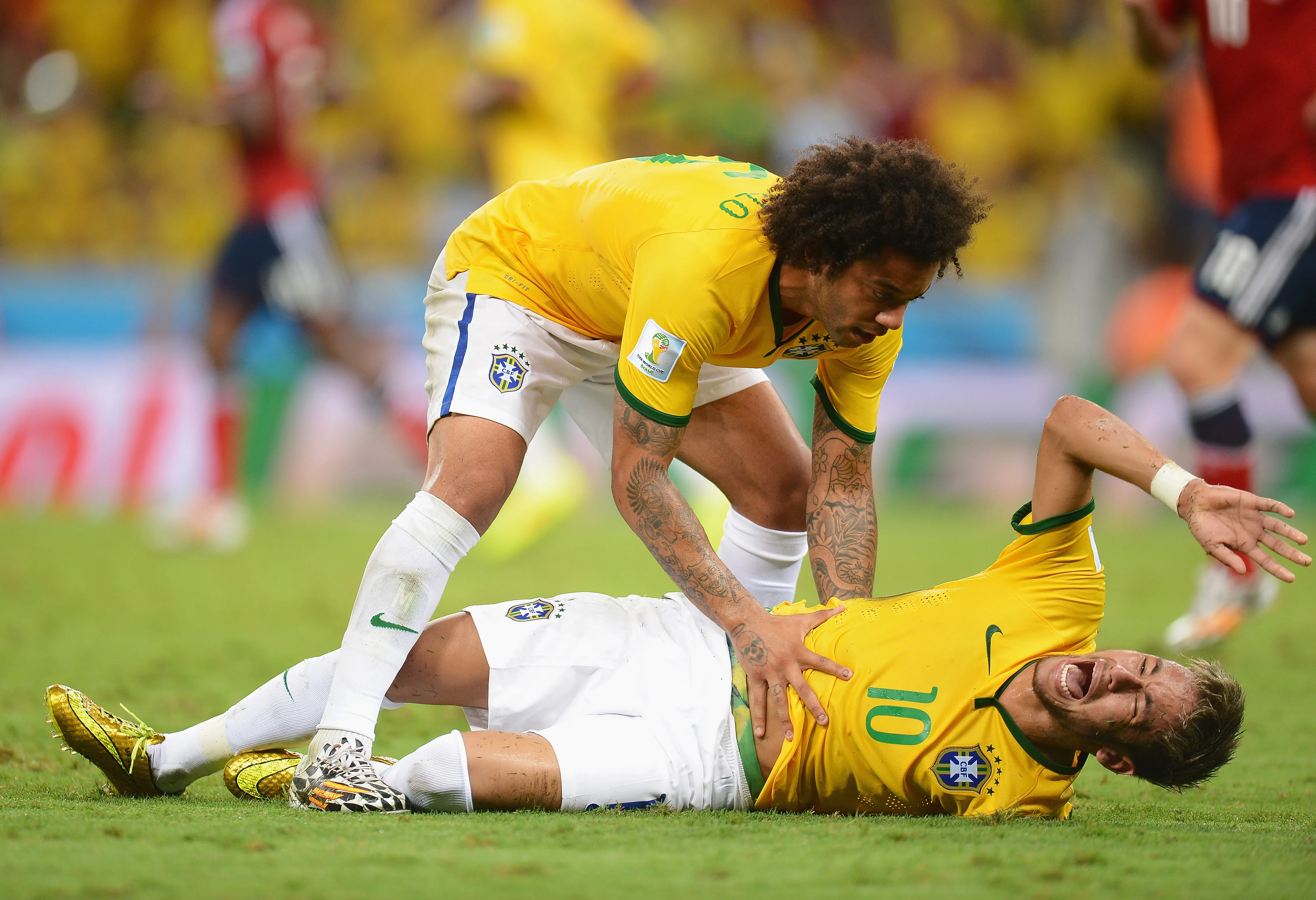 Neymar injury in the 2014 FIFA World Cup Quarter-finals - sportzpoint.com