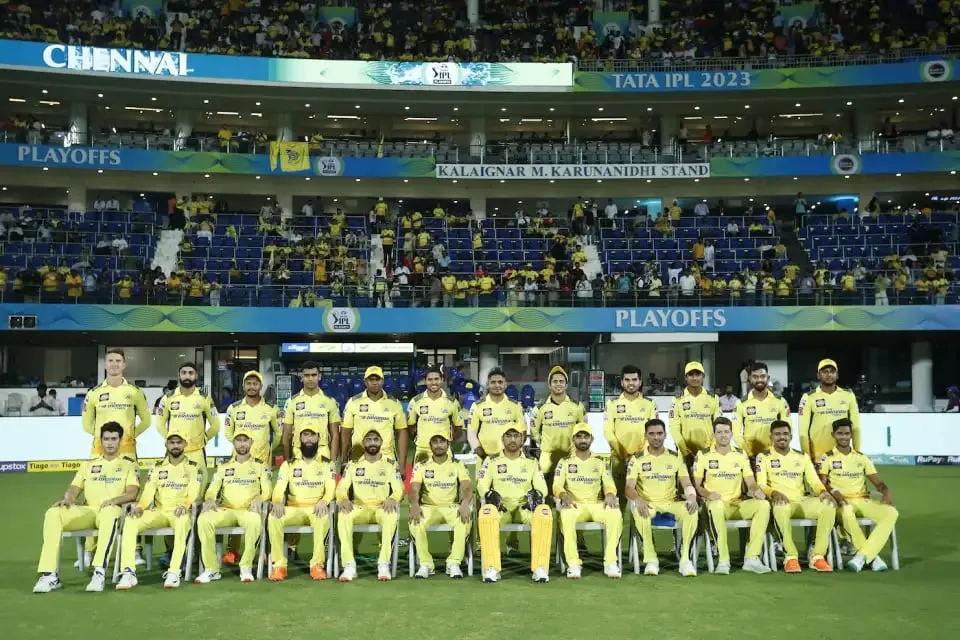 CSK vs GT: Chennai Super Kings' players pose for a picture | Sportz Point