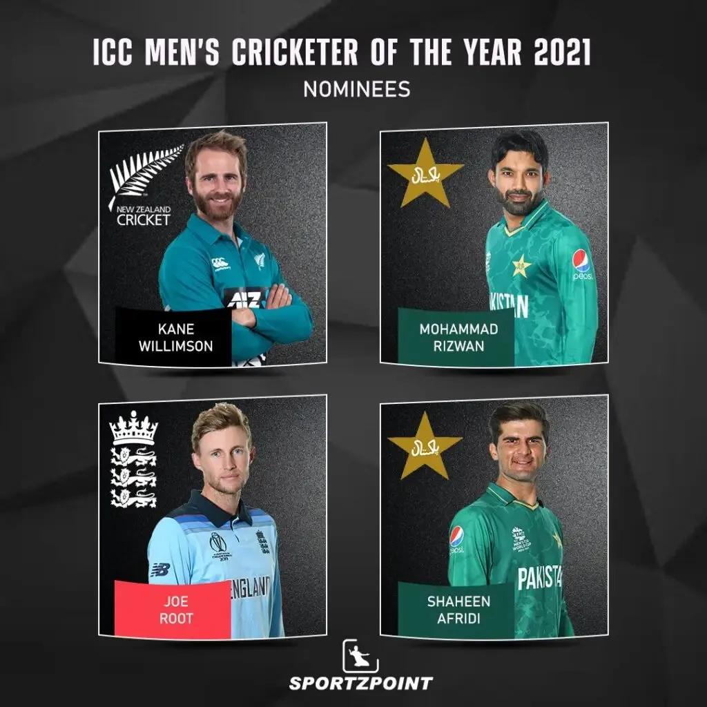 Sir Garfield Sobers Trophy for ICC Men's Cricketer of the Year 2021 Nominees - Sportz Point