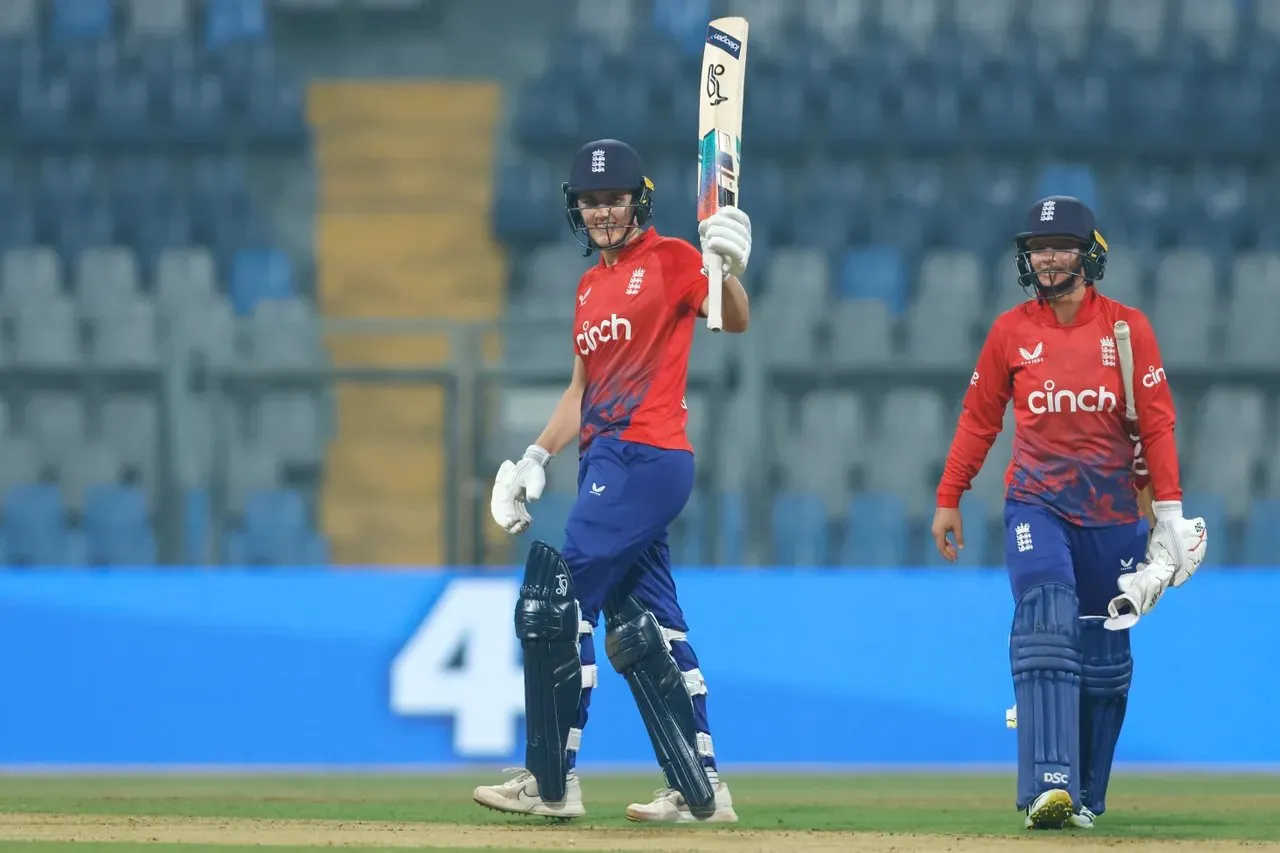 Nat Sciver completed her fifty in just 36 balls.  Image | BCCI