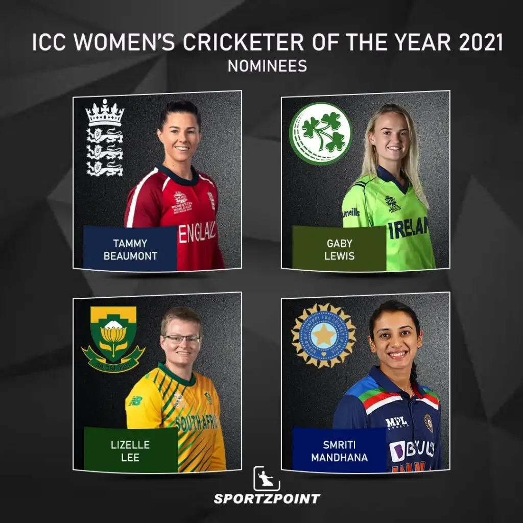 Rachael Heyhoe Flint Trophy for ICC Women's Cricketer of the Year 2021 Nominees - Sportz Point