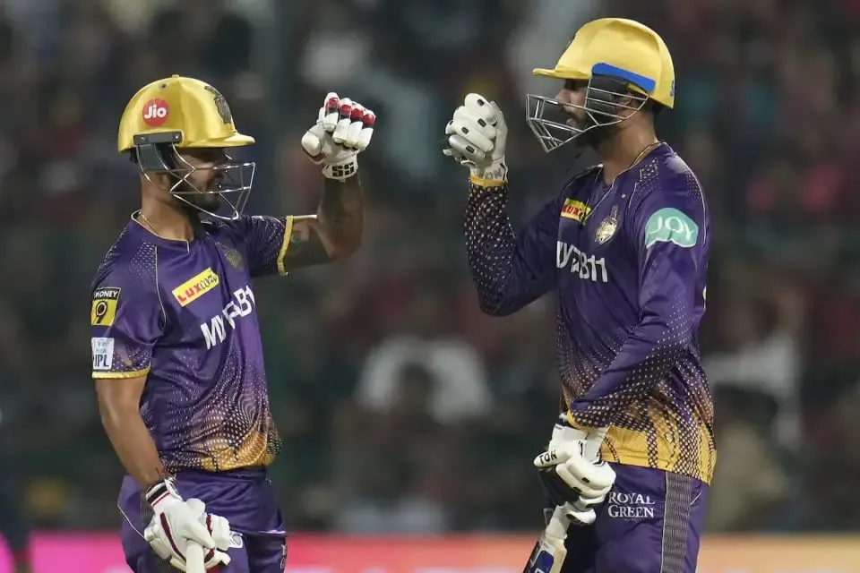 RCB vs KKR: Nitish Rana and Venkatesh Iyer added 80 runs for the third wicket | Sportz Point