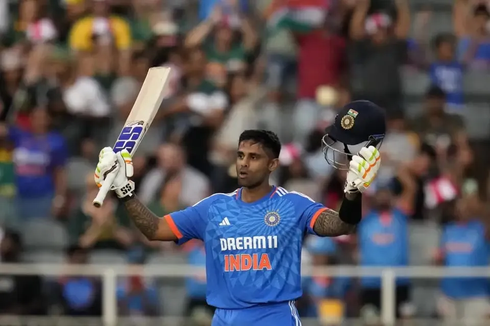 Suryakumar Yadav brings up a record-equalling fourth T20I hundred during the SA vs IND 3rd T20I match  Associated Press