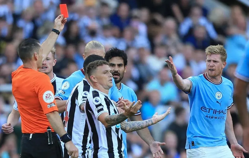 Manchester City vs Newcastle: KDB gets a red card | Sportz Point