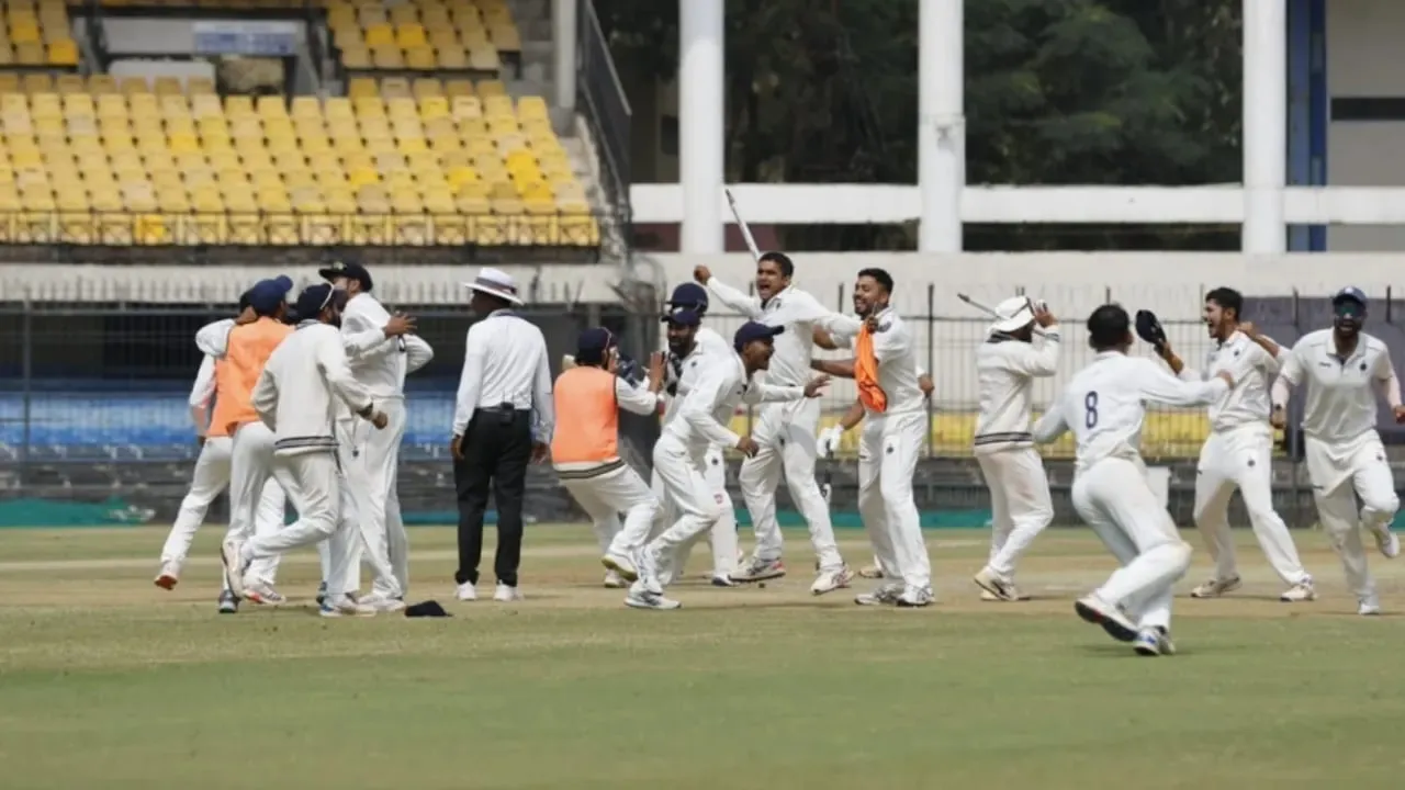 MP players aftet their victory over Andhra  Image| MPCA