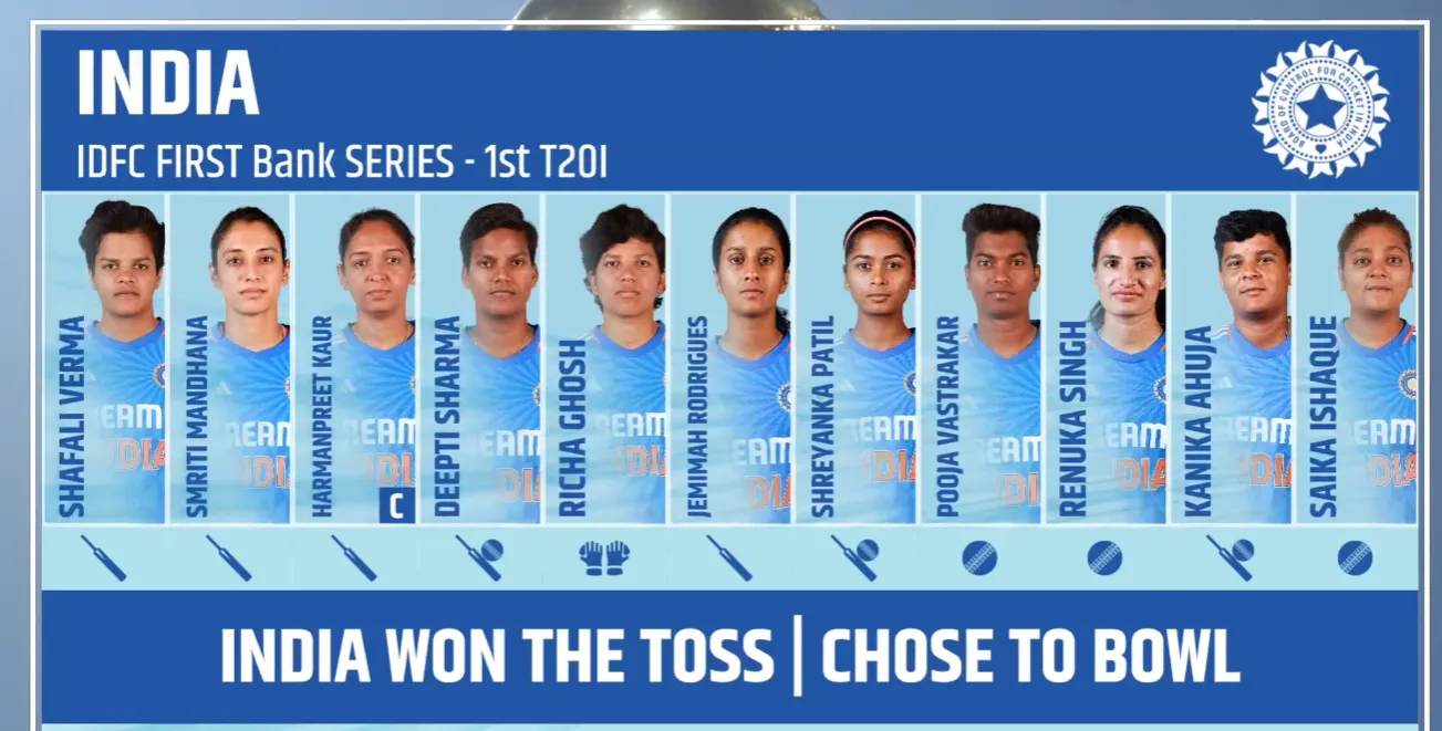 Indian Women's Cricket team for INDW vs ENGW 1st T20I in Mumbai.  