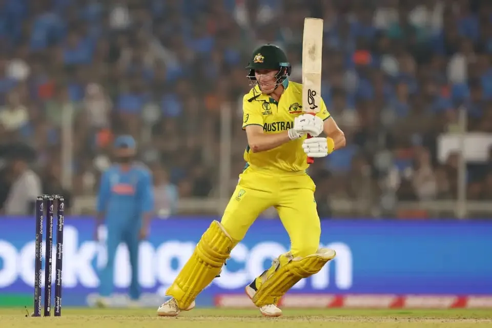 Marnus Labuschagne had to start slow after Australia lost three in the first powerplay  Getty Images