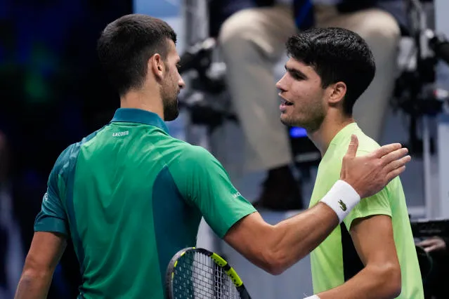 Alcaraz and Djokovic had played each other four times previously and won two each. Image- Yahoo Sports  