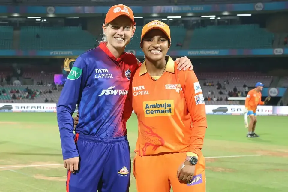 WPL 2023: Meg Lanning & Sneh Rana during the toss | Sportz Point