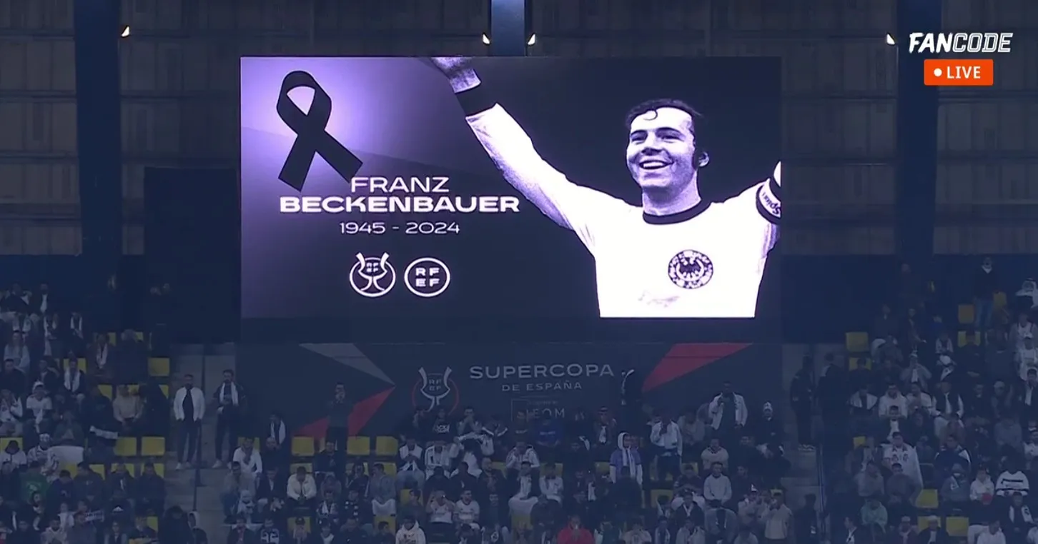 A minute of silence in the memory of Franz Beckenbauer.  