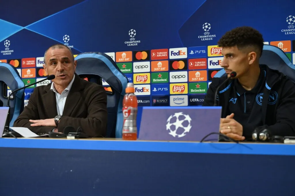 Napoli vs Barcelona: Francesco Calzona in the pre match press conference  Image - Napoli