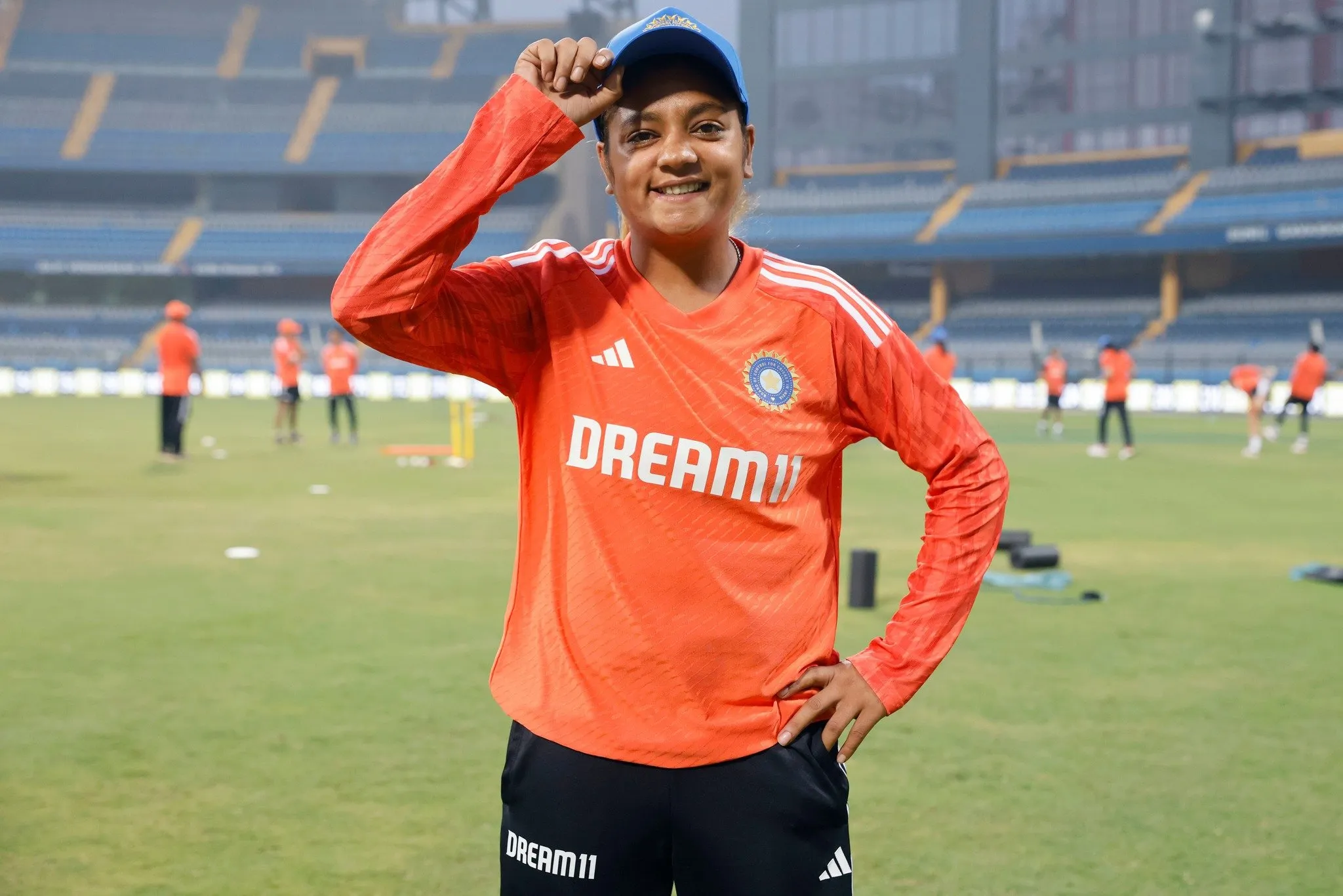 Saika Ishaque , who had a great WPL for Mumbai Indians, recieved her India cap against England  Women's Cricket team.  Deepak Malik