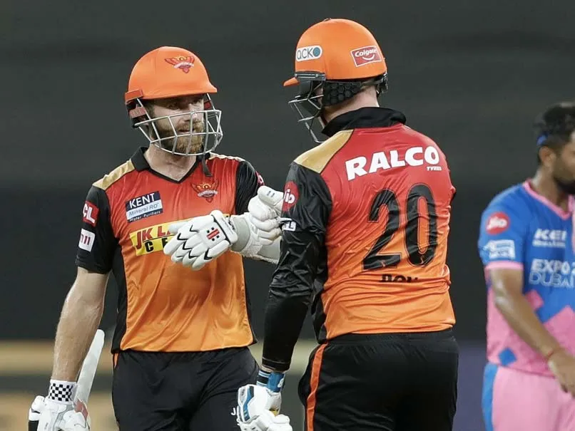 Kane Williamson and Jason Roy during the chase | IPL points table 2021 | SportzPoint.com