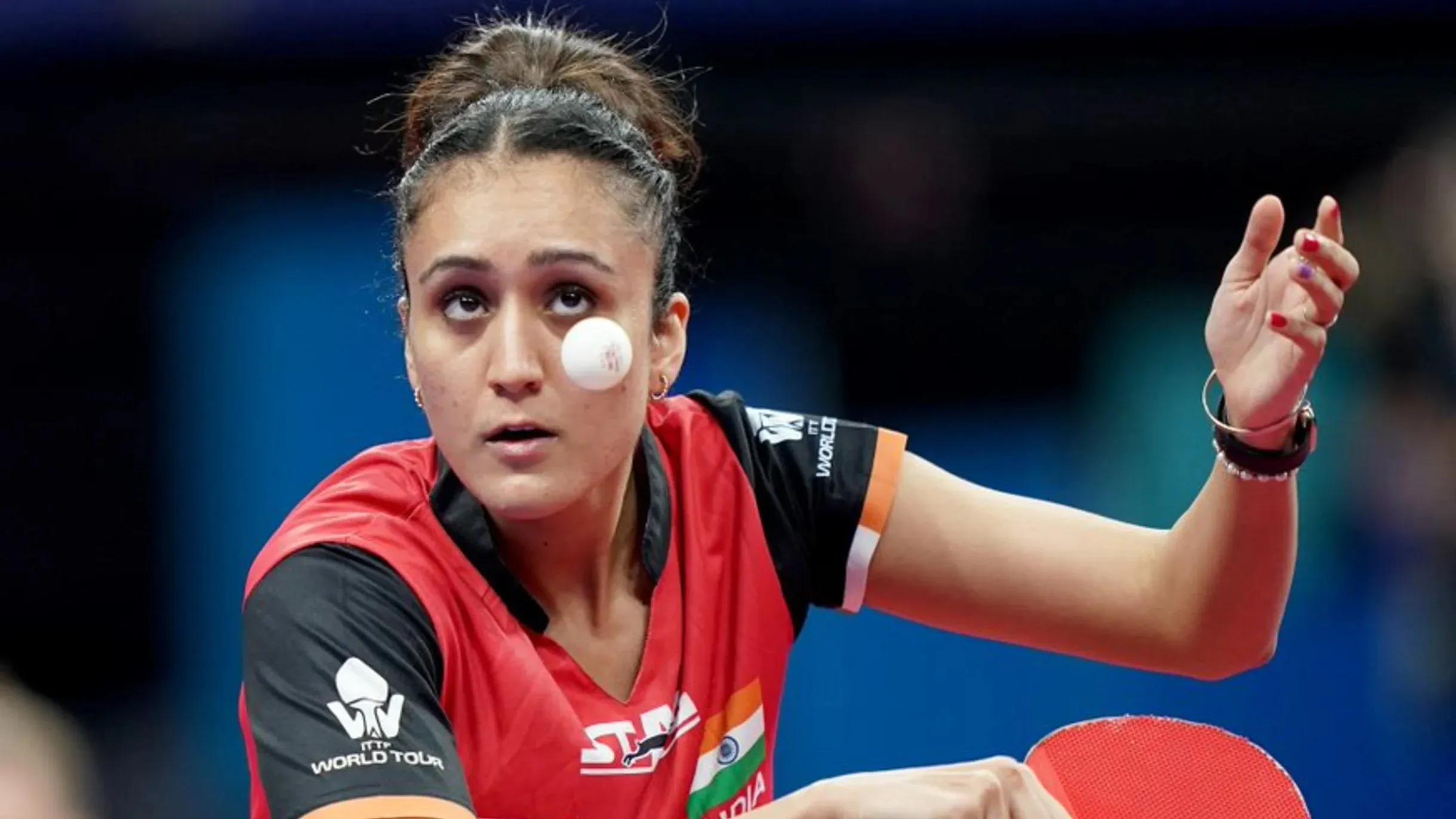 The Indian women's team registered its first win at the World Table Tennis Team Championships. Image- Olympics.com  