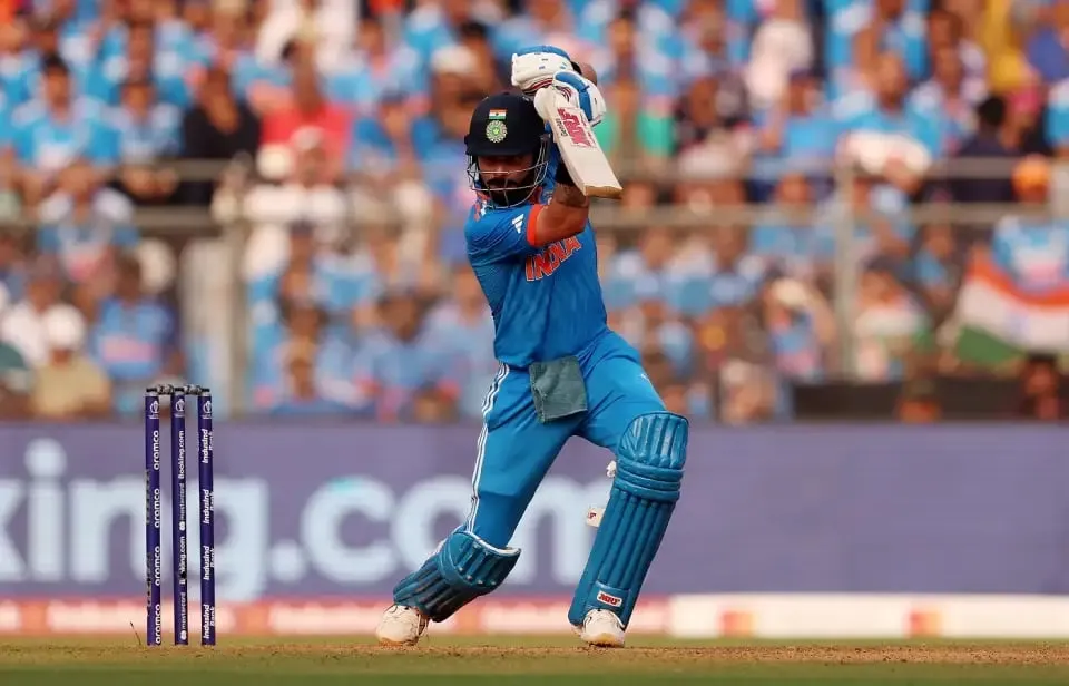 Virat Kohli plays a picture perfect cover drive  Getty Images