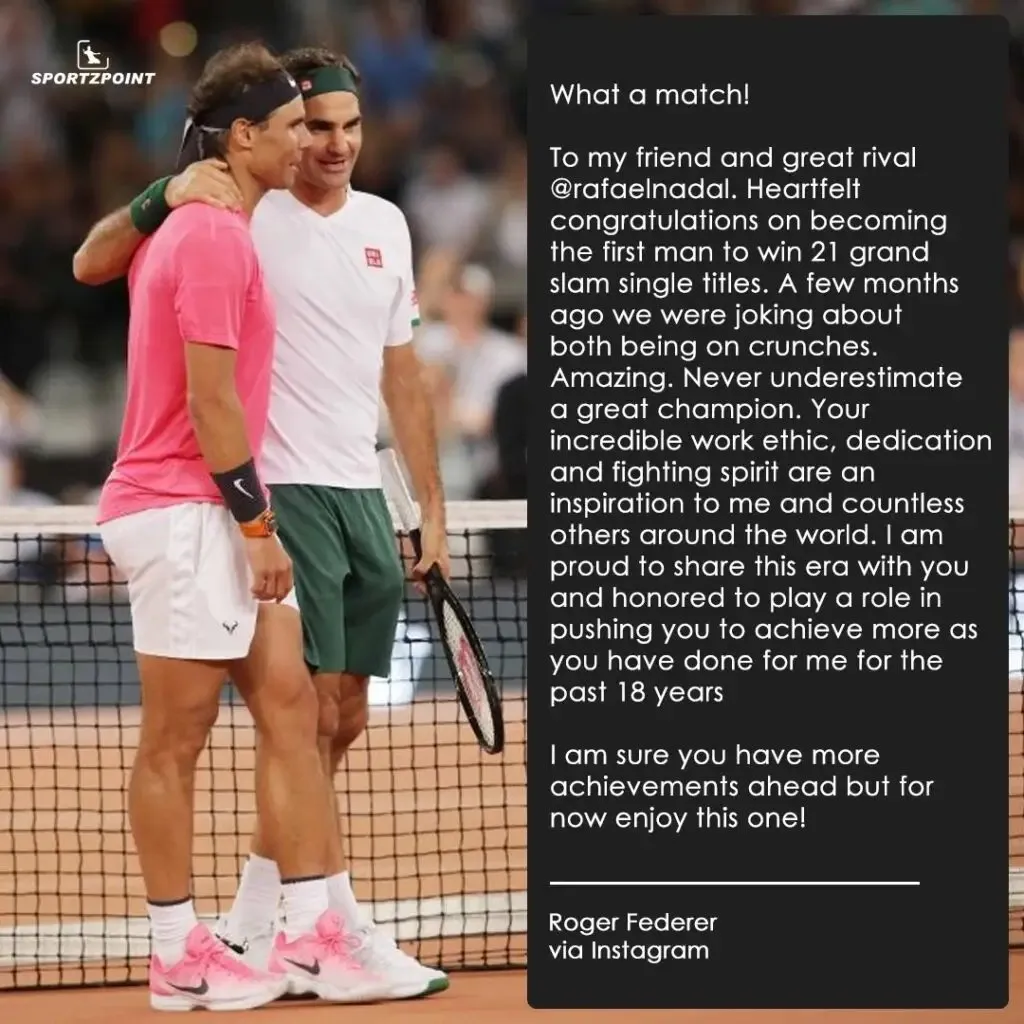 Rafael Nadal | Australian Open 2022 | Roger Federer | Sportzpoint.com