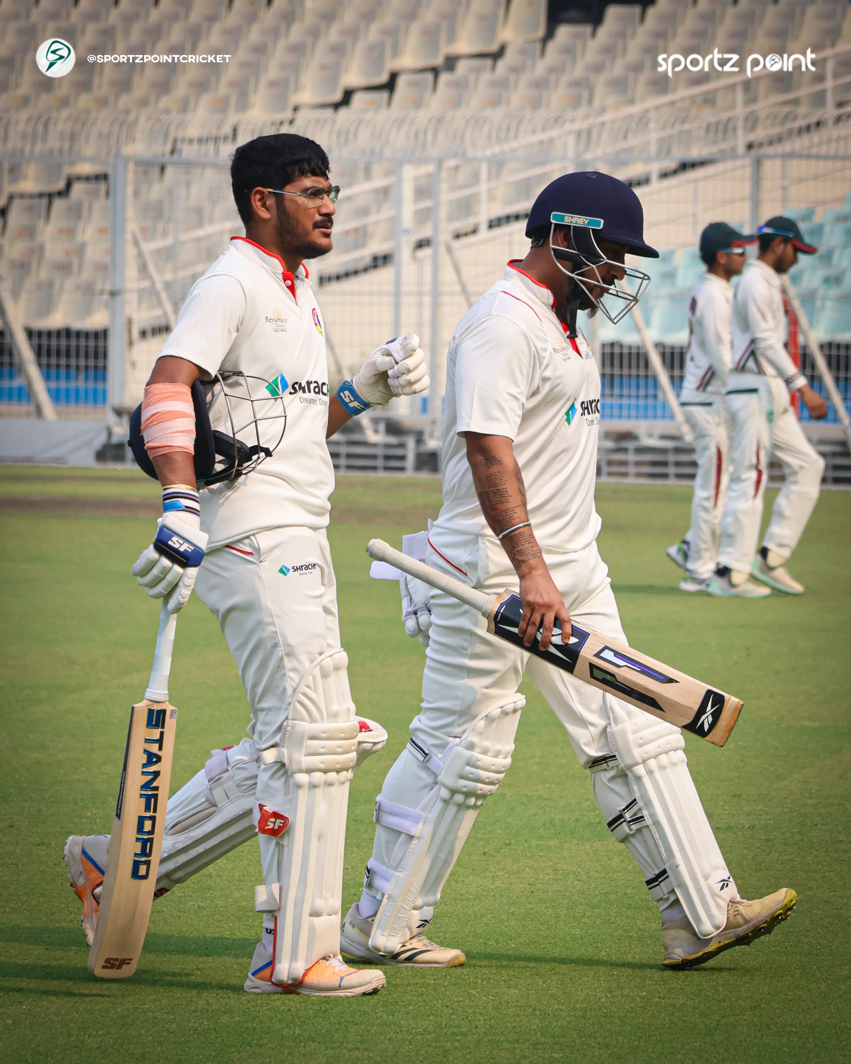 Writtick Chatterjee and Amitoze Singh remained unbeaten on Day 1, Lunch.  