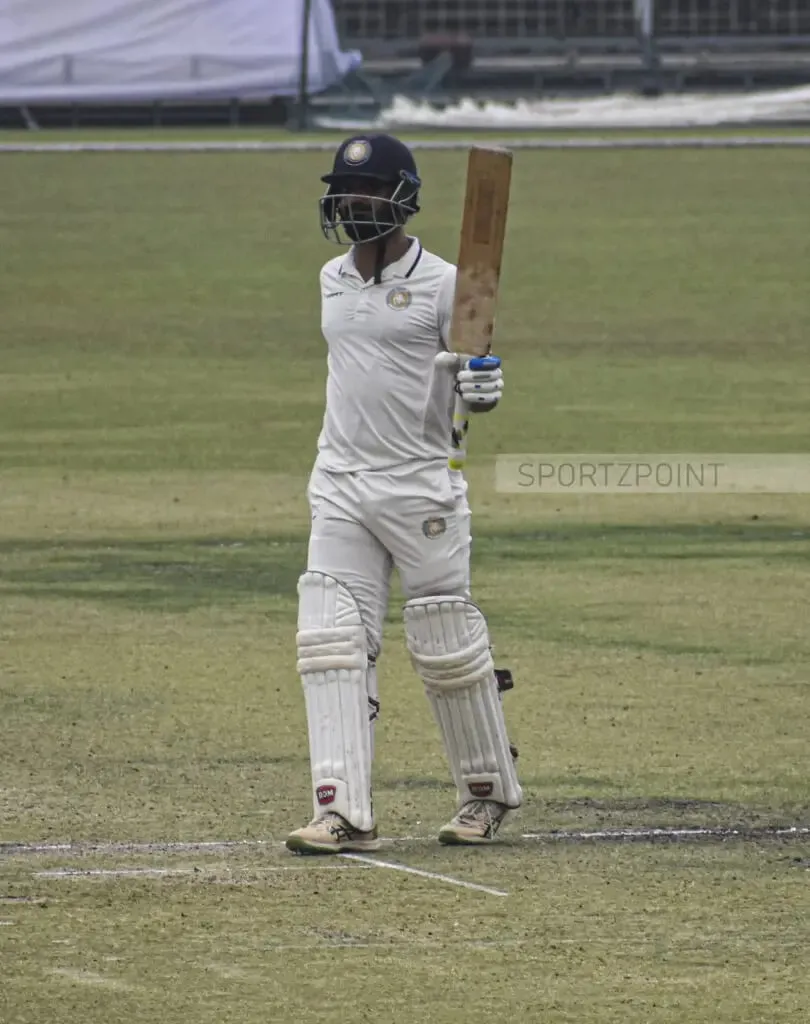 Arpit Vasavada remained 81 on day 2 of the Ranji Trophy 2022-23 final at Eden Gardens. Image: Sportz Point | Sportz Point