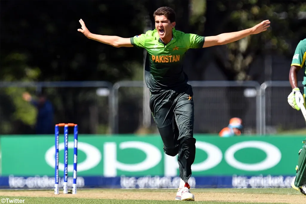 Shaheen Shah Afridi celebrating a wicket in the 2018 ICC World Cup.  Image | The Express Tribune