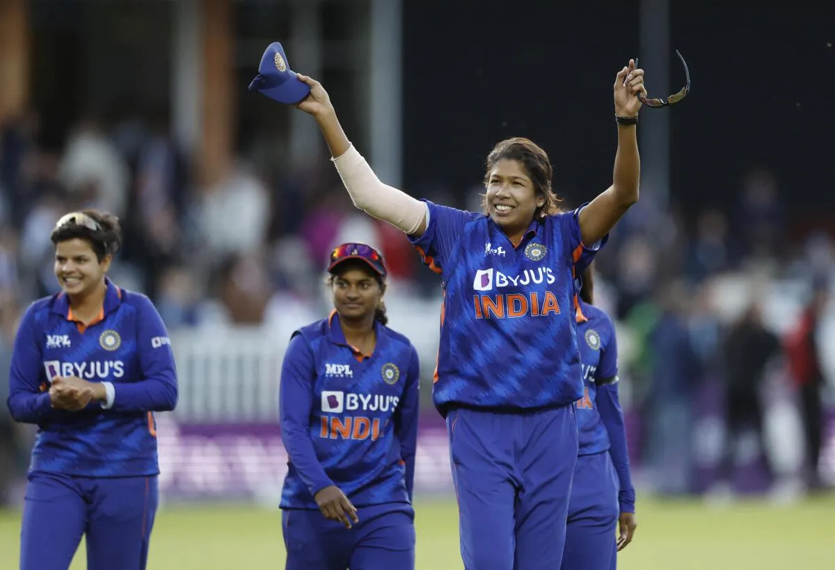 Jhulan Goswami after her final game for India.  