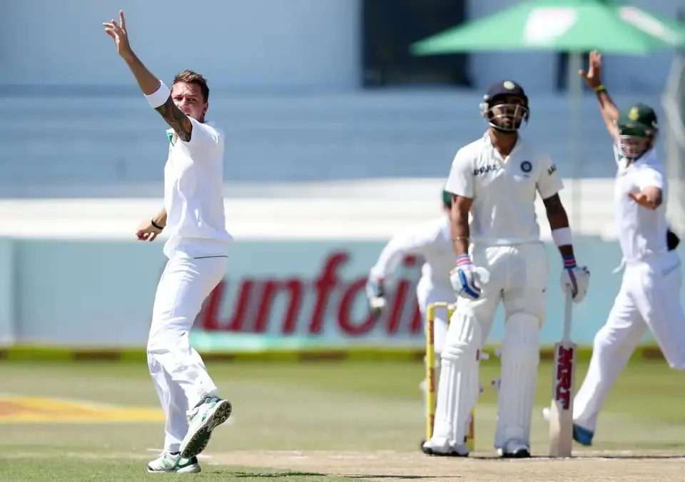 Dale Steyn appeals for Virat Kohli's wicket during the SA vs IND 2nd Test match  Image - Getty