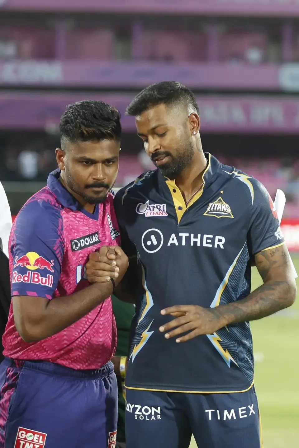 Sanju Samson and Hardik Pandya during the toss | Sportz Point