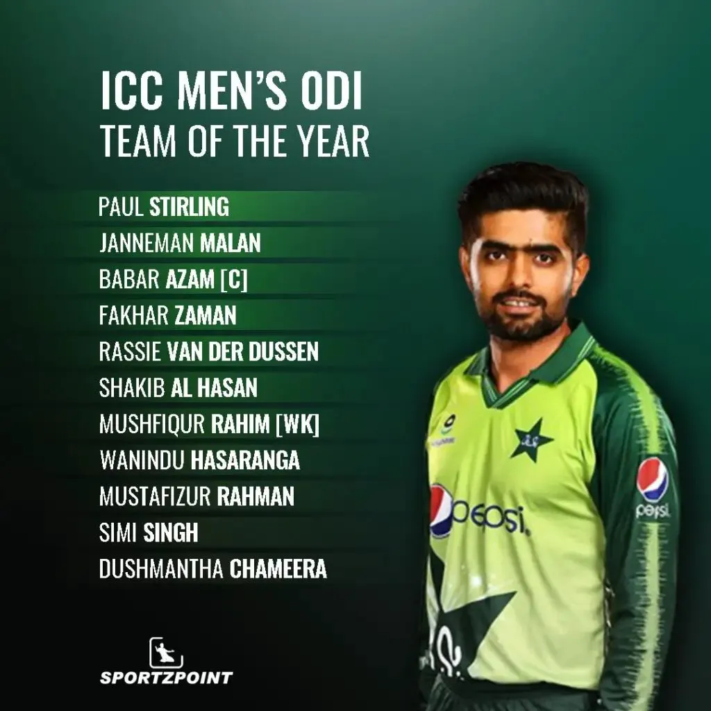 ICC Men's ODI team of the year 2021 | ICC Awards 2021 | Sportz Point