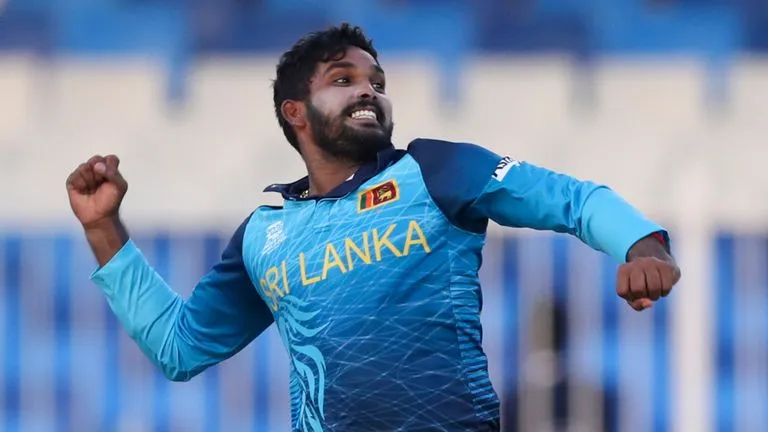 Highest wicket-taker in T20 World Cup 2021  Wanindu Hasaranga | SportzPoint.com