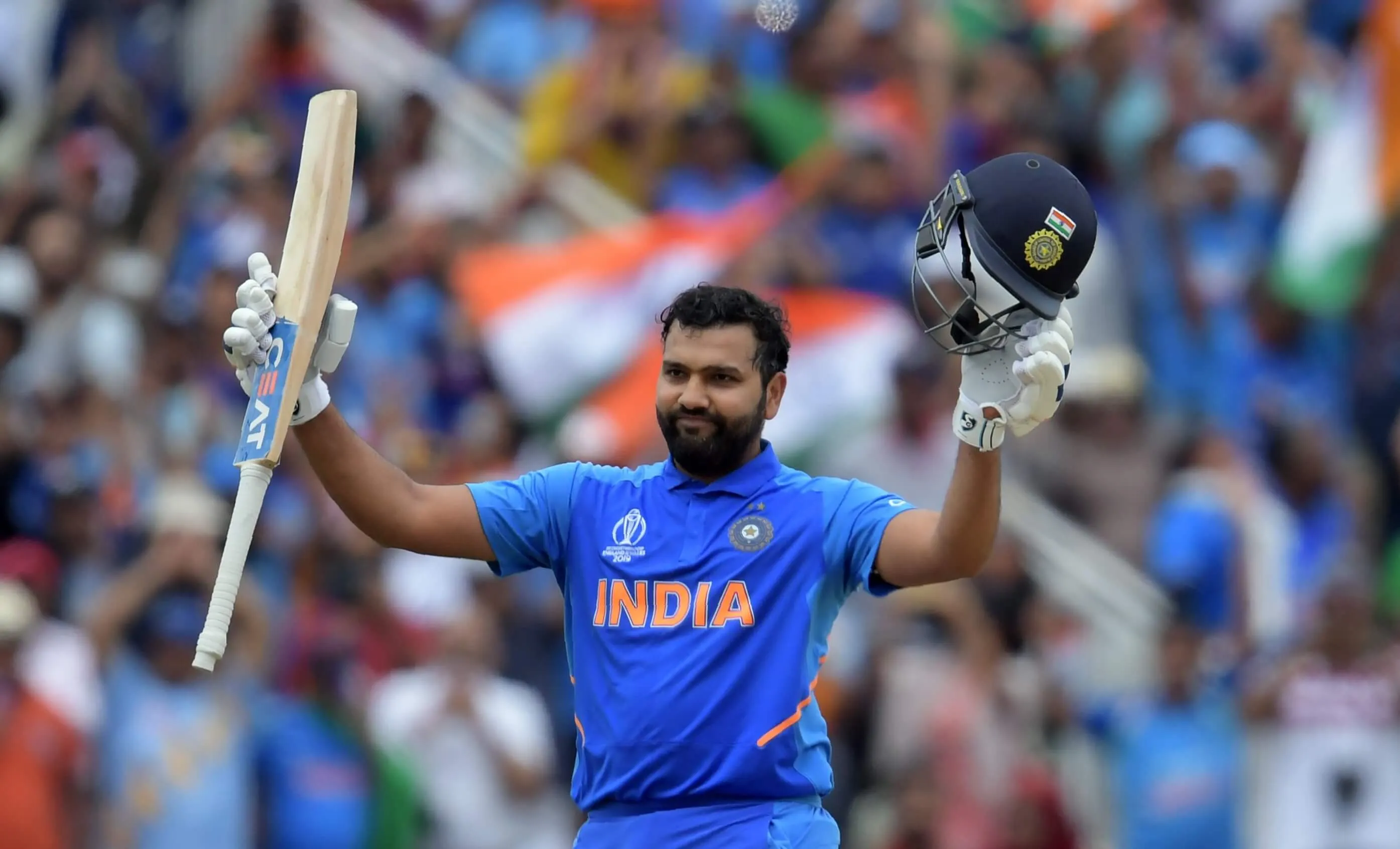 Rohit Sharma surpassed the legendary Sachin Tendulkar's record for the most centuries in World Cup history. Image- Hyderabad News  