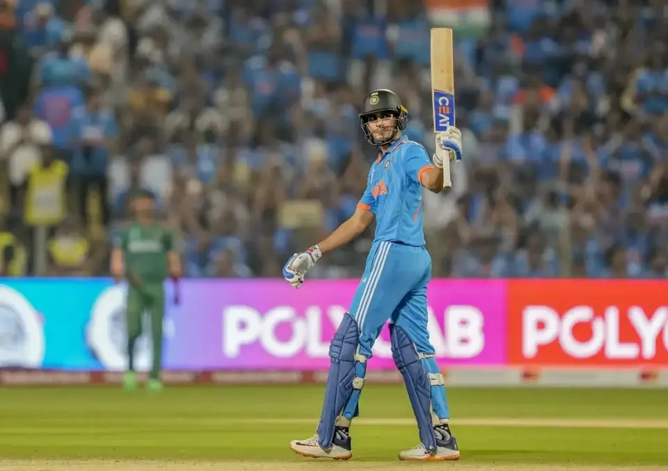 Shubman Gill brought up his first World Cup half-century  Image - Associated Press