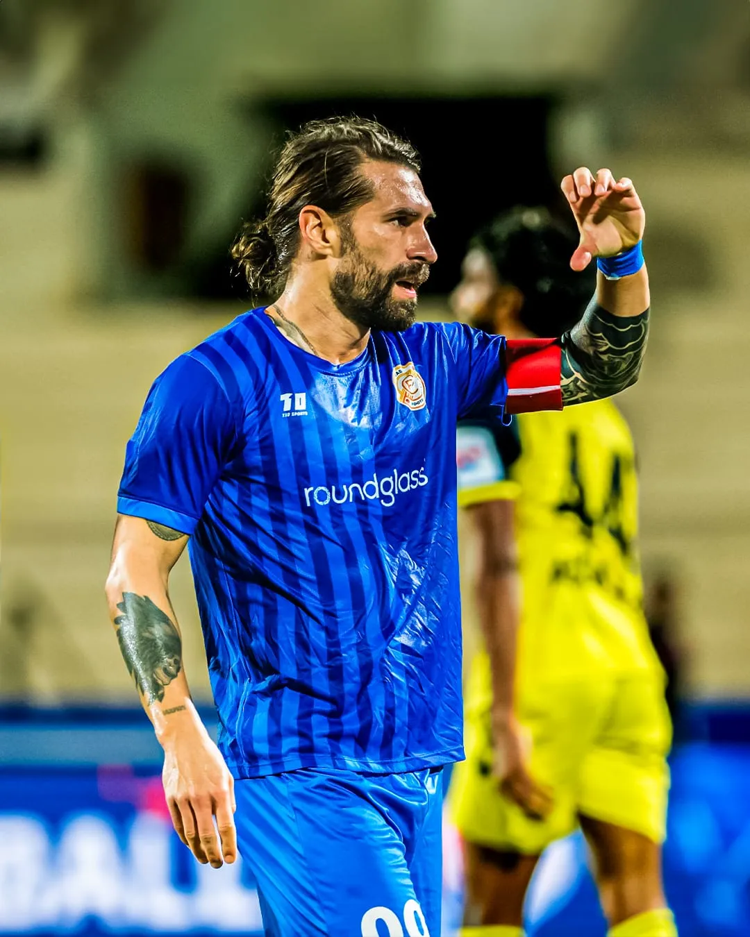 Luka Majcen's goal gave Punjab FC the lead in the first half of the Hyderabad FC vs Punjab FC in ISL 2023-24  Image | FSDL