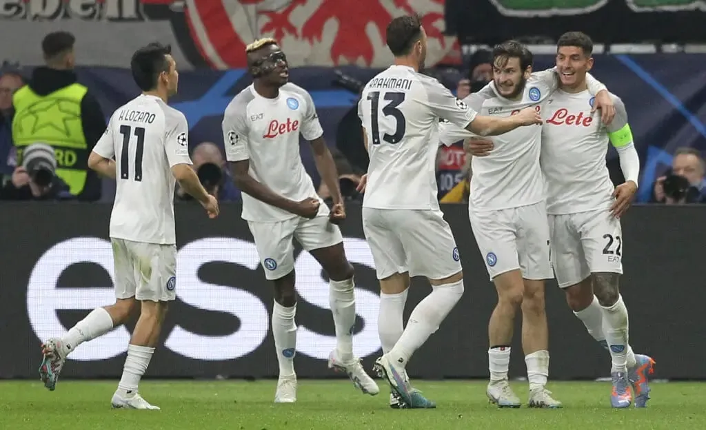 Napoli vs Frankfurt: Napoli celebrates | Sportz Point. 